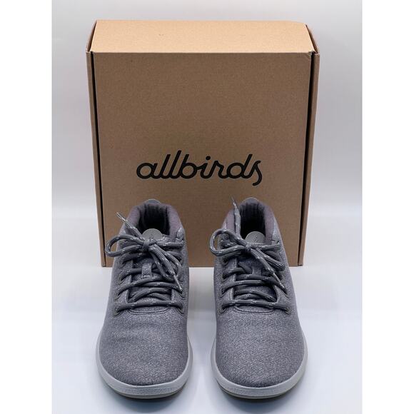 Allbirds Sneakers Womens 8 Wool Runner-Up Mizzle Med/Light Grey Trainer Shoe NEW - Picture 3 of 10